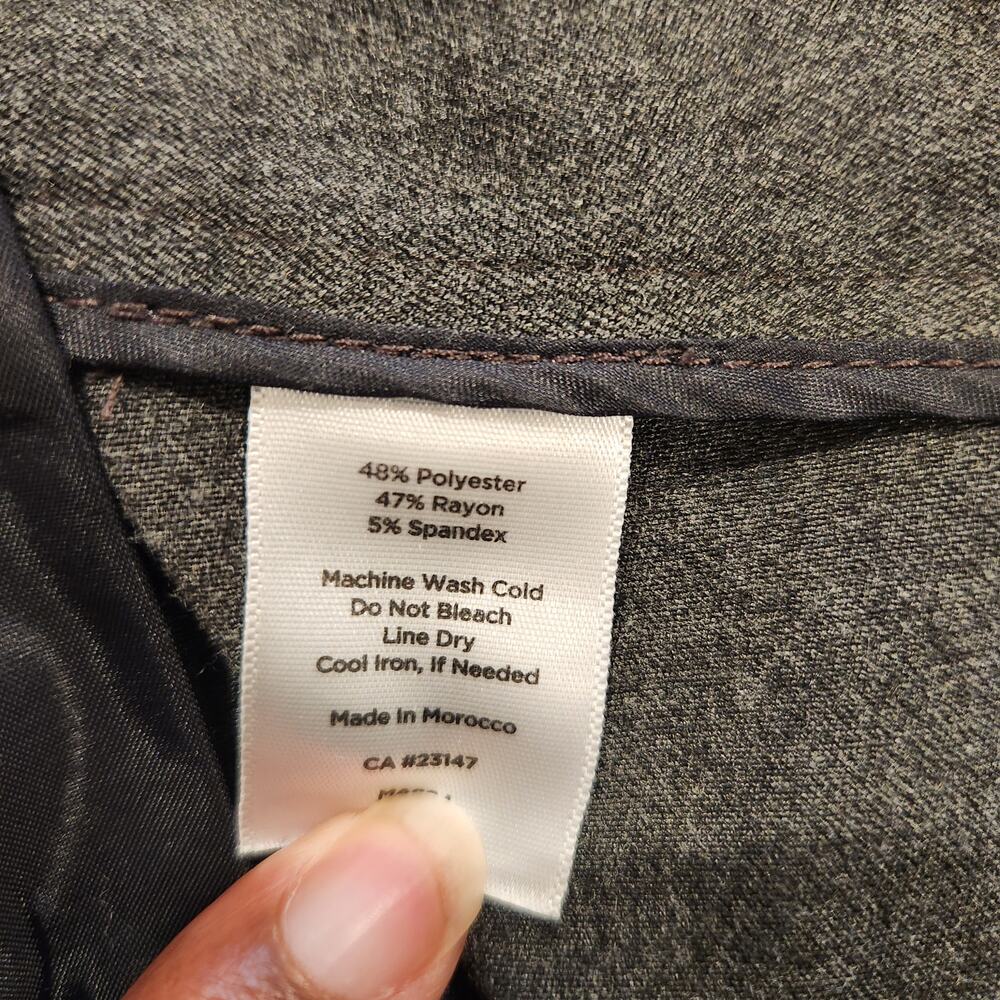 Talbots Womens Gray Heritage Straight Leg Side Zip Dress Pants Size 16 Stretch - Picture 8 of 11